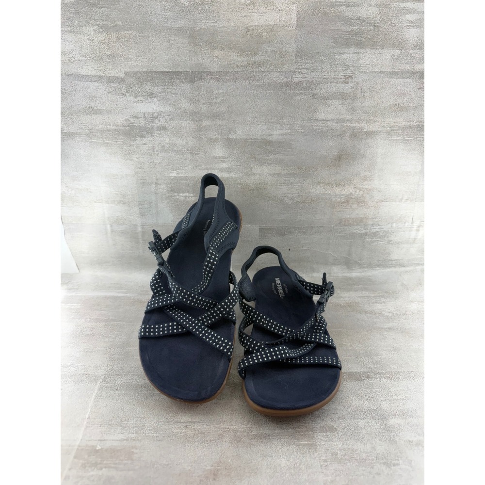 Merrell Terran Ari Lattice Navy Blue Strappy Sandals Women Sz 6 J90552